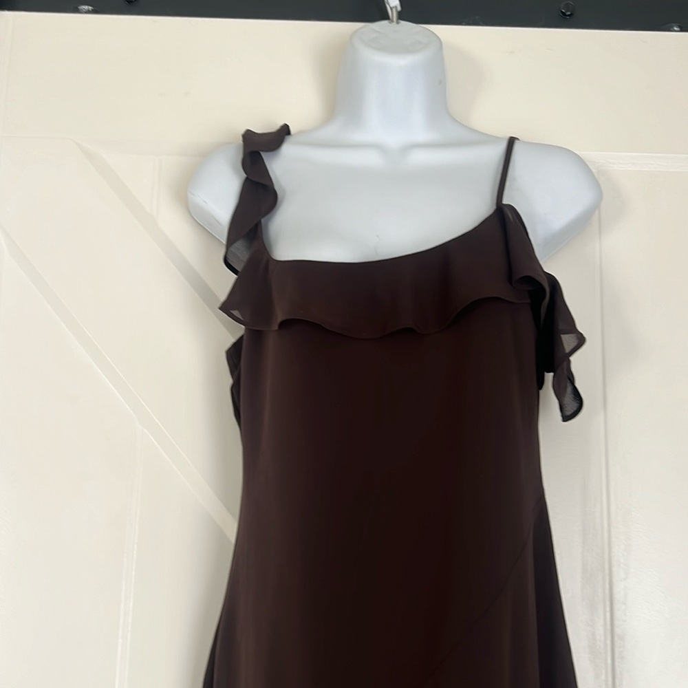 Forever 21 Chiffon brown long dress size:S NWT - Picture 2 of 8